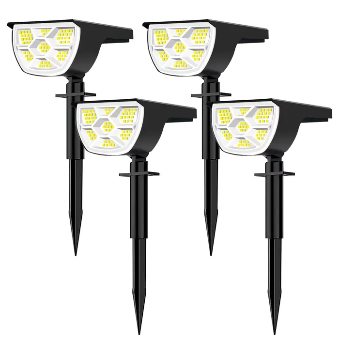 1/2/4 pièces Spot solaire 68/72 LED jardin extérieur solaire paysage projecteurs étanche 3 Modes app