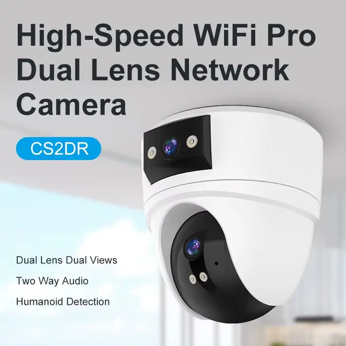 Caméra dôme IP Wi-Fi PTZ Vstarcam CS2DR 6MP à double objectif couleur