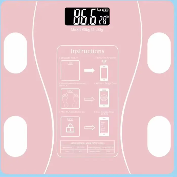Balance de composition corporelle intelligente sans fil, balance de salle de bain numérique, analyse