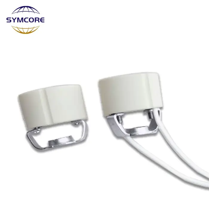 Support fixe de lampe à prise directe haute tension en céramique avec raccords de tête de lampe, GU1