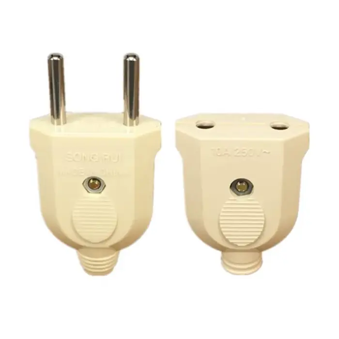 Prise d'alimentation électrique AC 2 broches ue, prise mâle femelle, adaptateur de sortie, connecteu