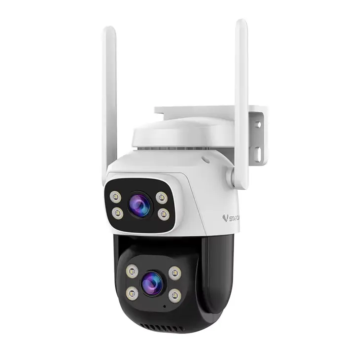 Caméra de sécurité extérieure Vstarcam 5MP à double objectif et double écran, zoom 5X, PTZ, WiFi, av