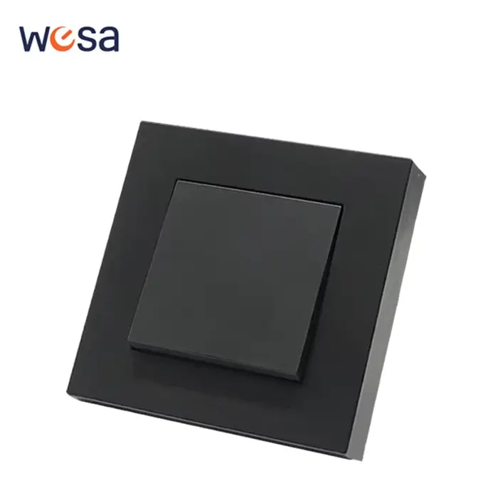 WESA prise de courant noire 16A prise électrique Standard avec prise de terre ignifuge peinture en a