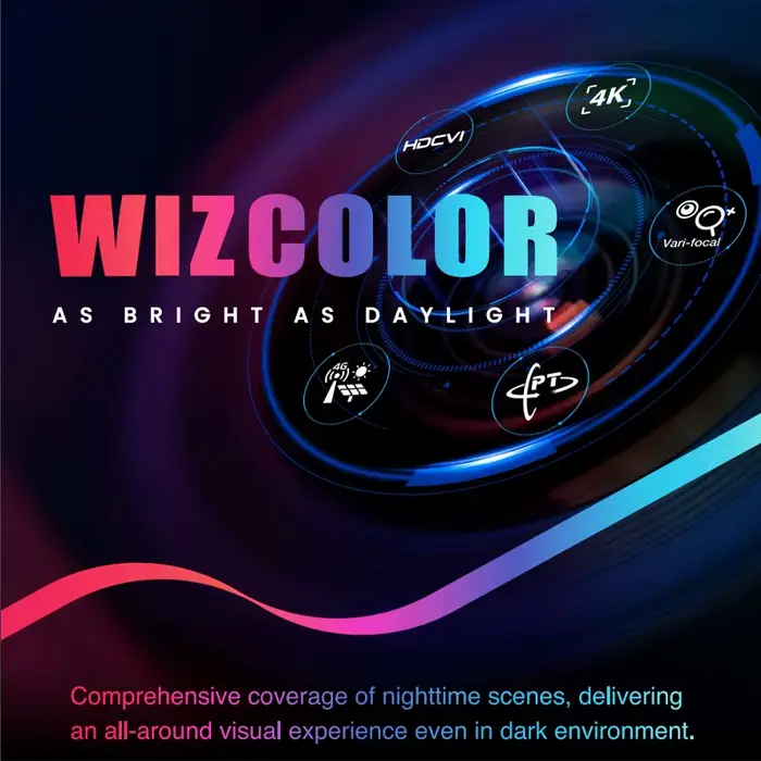 Caméra d'alarme sonore et lumineuse Dahua Original 8MP WizColor Rouge Bleu pour surveillance intérieure et extérieure avec détection intelligente AI et communication bidirectionnelle