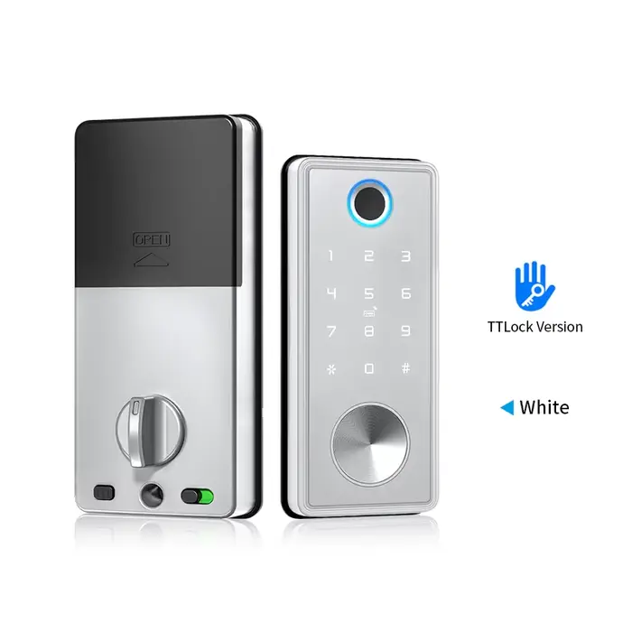 Serrures à pêne dormant intelligentes pour porte d'entrée Alexa WiFi TTlock App biométrique d'emprei