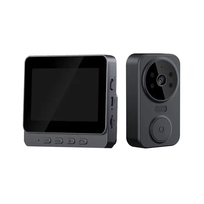 Ensemble de caméra de sonnette vidéo sans fil, sécurité intelligente avec Vision nocturne, WiFi 2.4G