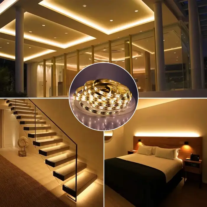 Bande lumineuse LED 16.4 pieds, 3AA, batterie Flexible, décoration de la maison, pour arrière-plan d
