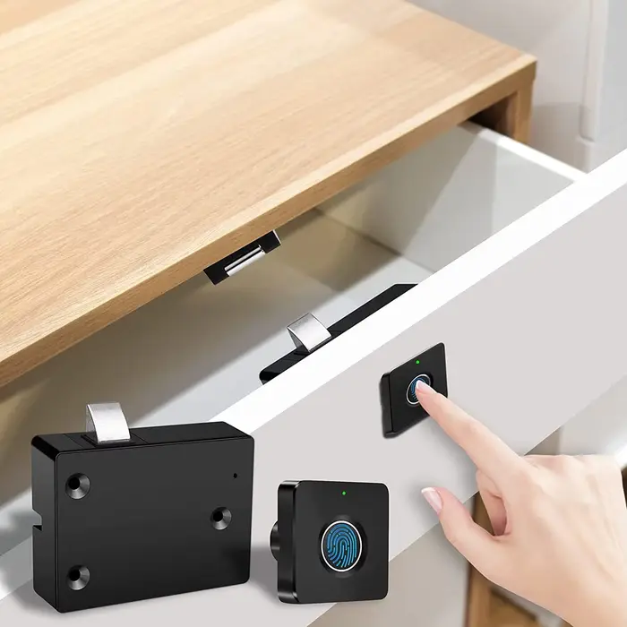 Serrure biométrique à empreintes digitales pour maison intelligente, tiroir caché, serrure électronique, stockage de fichiers confidentiels, sécurité de protection résidentielle sans clé