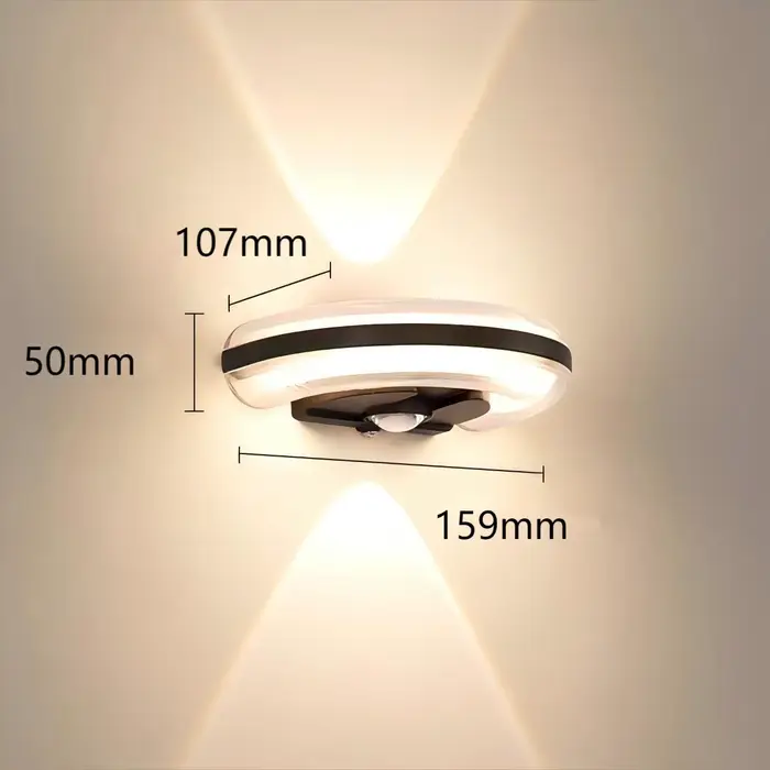 LED applique murale extérieure IP65 étanche en aluminium monté en Surface moderne haut vers le bas a
