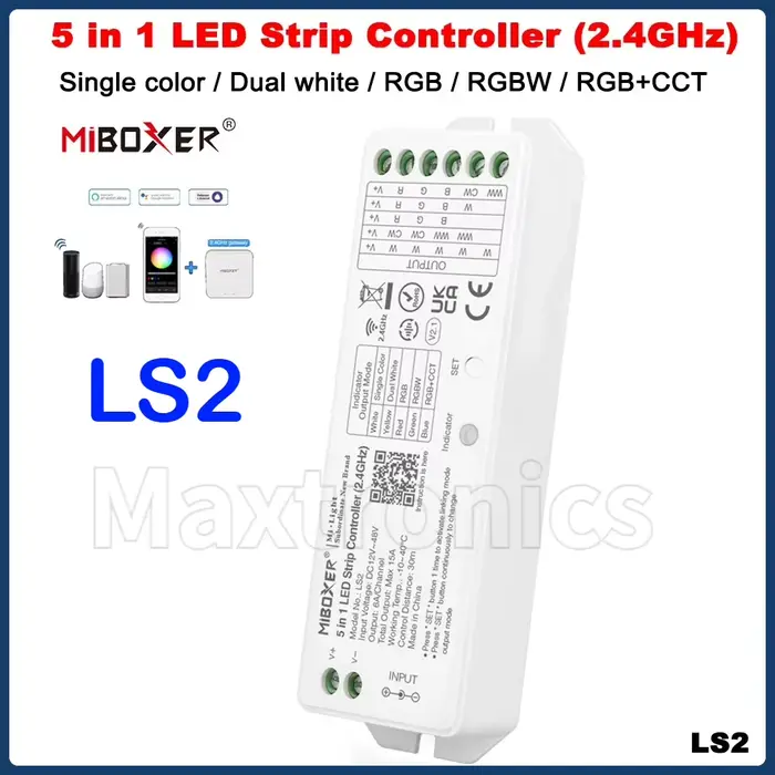 Miboxer – télécommande de bande LED 5 en 1, Zigbee + 2.4G ZL5/Wifi + 2.4G WL5/2.4G LS2, prise en cha