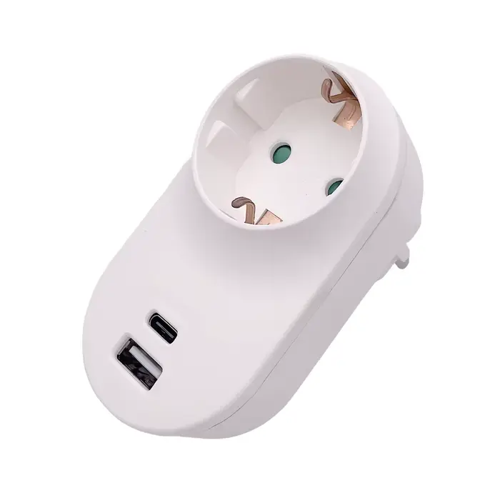 Prise d'alimentation européenne de Type C, prise murale multifonctionnelle Standard 1/2 pièces, 1 US