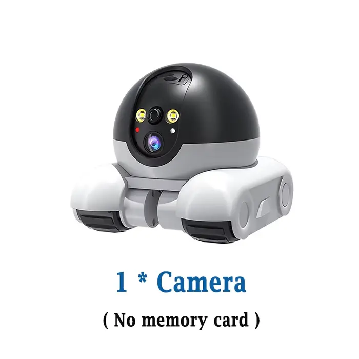 Caméra intelligente IP rotative à 360 degrés, double objectif, Robot, suivi automatique, moniteur à 