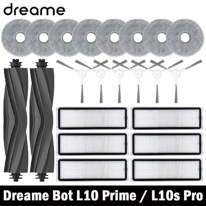 Accessoires pour Dreame Bot L10 Prime / L10s Pro / L10 Pro, brosse latérale principale, filtre Hepa,