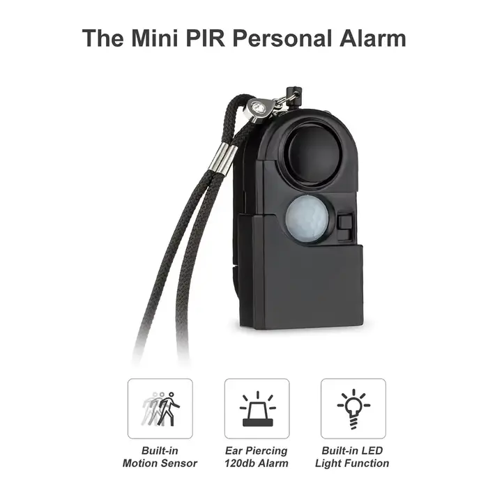 KERUI Portable Mini détecteur de mouvement alarme 120DB sirène SOS lumière LED