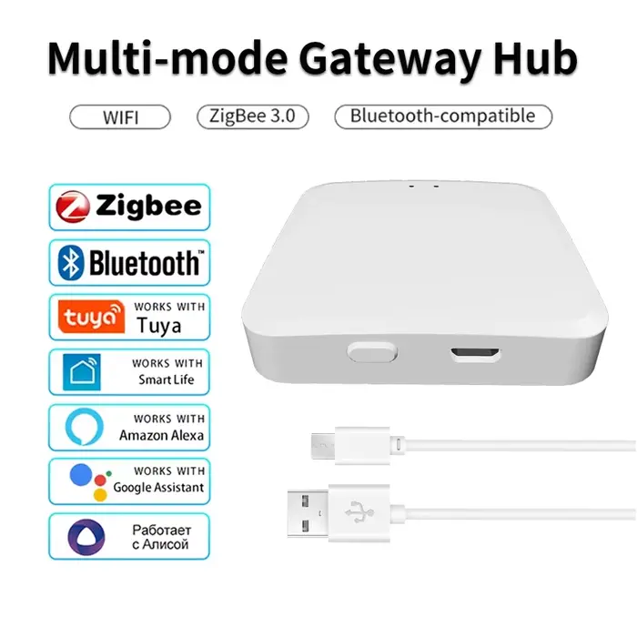 Tuya ZigBee Hub passerelle multimode maison intelligente pont WiFi Bluetooth maille vie