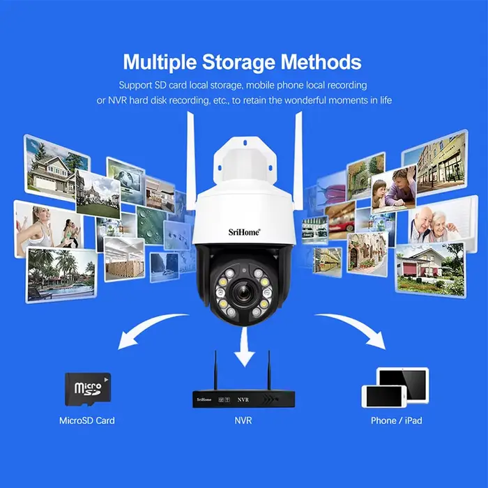 Sricam 5.0MP 20X Zoom optique 5G Wifi caméra IP extérieure IP66 étanche Onvif Protection de sécurité vidéo Surveillance système de vidéosurveillance