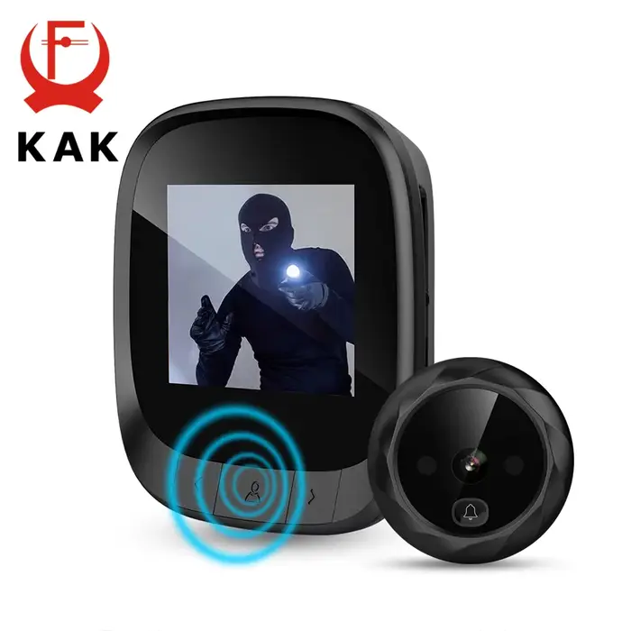 KAK 2.4 "écran LCD électronique porte visionneuse cloche IR nuit porte judas caméra Photo enregistre