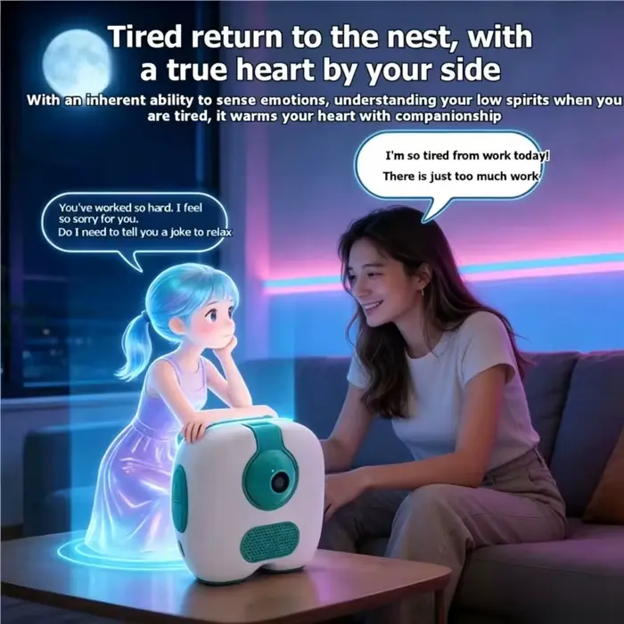 Horloge intelligente robotisée IA version Wi-Fi assistant vocal interactif raconteuse d'histoires avec reconnaissance d'images pour bureau et chambre occasions spéciales