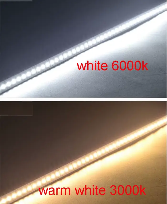 10 pièces 25cm 50cm 12V 24V 2835 LED bande dure 144 led/m 3000k blanc naturel 4000k 4500k blanc 6000