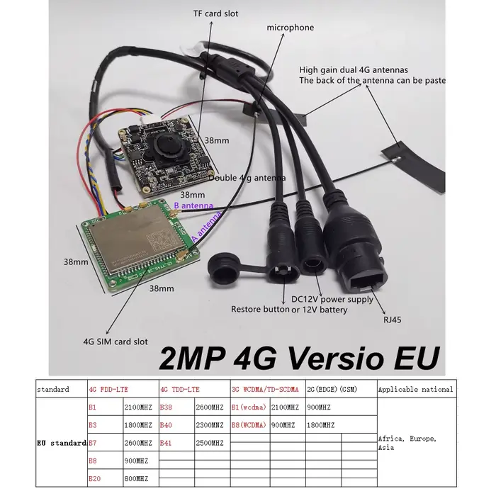 Camhi App DIY 3G SIM IP Camera Module 5MP IMX335 1920P sans fil Mini batterie 4G Pin hole caché Micr