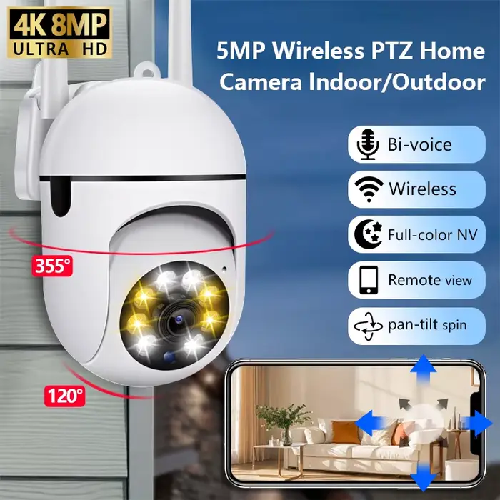WiFi 1080P HD excellente version intérieure extérieure caméra sans fil à 360 degrés