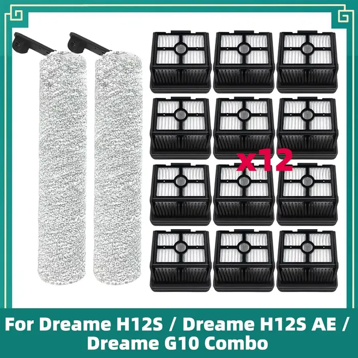 Compatible avec Dreame H12s / Dreame H12s AE / G10 Combo Kits de remplacement pour aspirateur Brosse