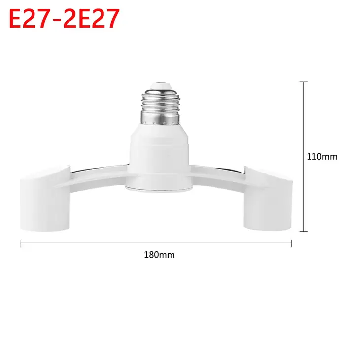 Douille d'ampoule E27 à 3 E14 / E27 à 4 E14, adaptateur de douille de tête d'ampoule, séparateur con