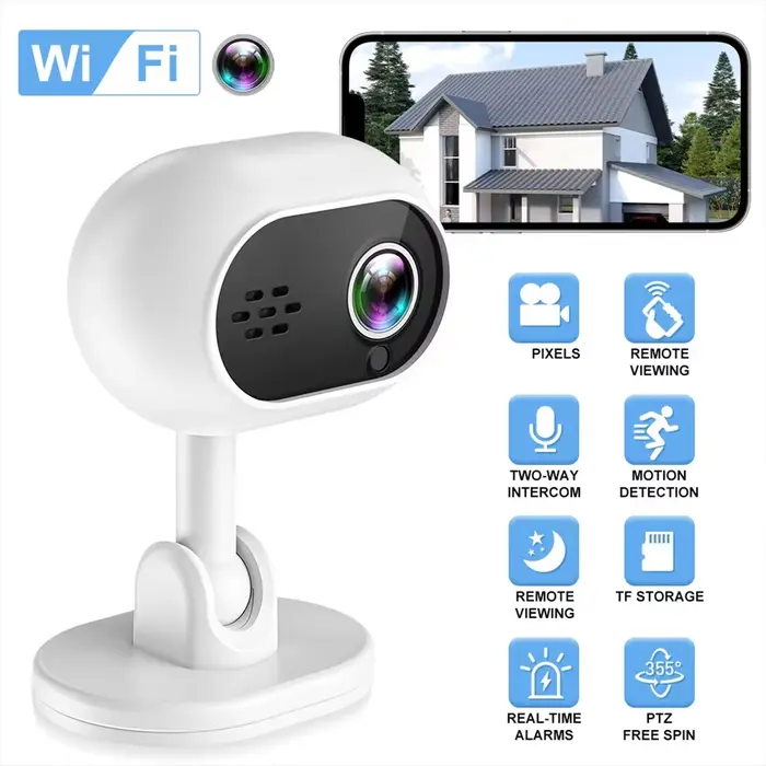 Caméra de surveillance WIFI 1080P pour bébé, détection de mouvement, alarme, rappel vocal interactif