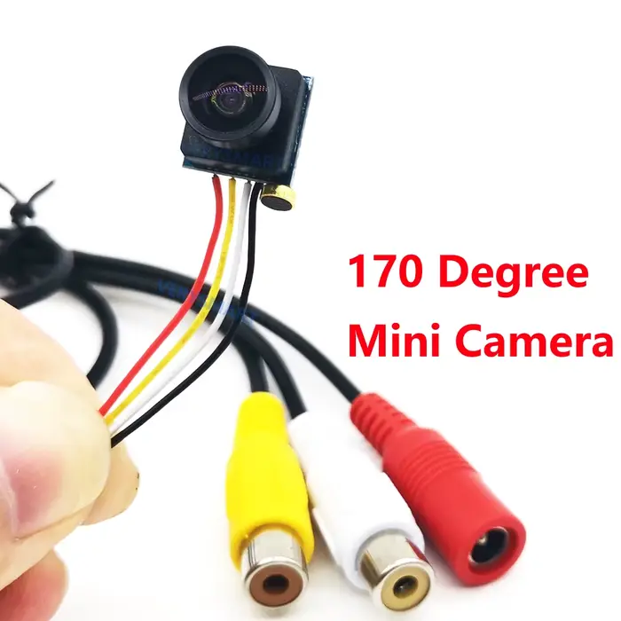 Super petite Mini caméra analogique grand Angle 170 degrés avec micro/Audio CVBS CMOS HD couleur CCT