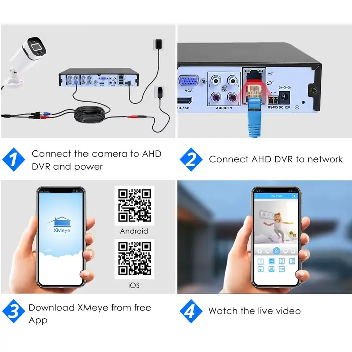 Mini caméra de surveillance de sécurité extérieure AHD