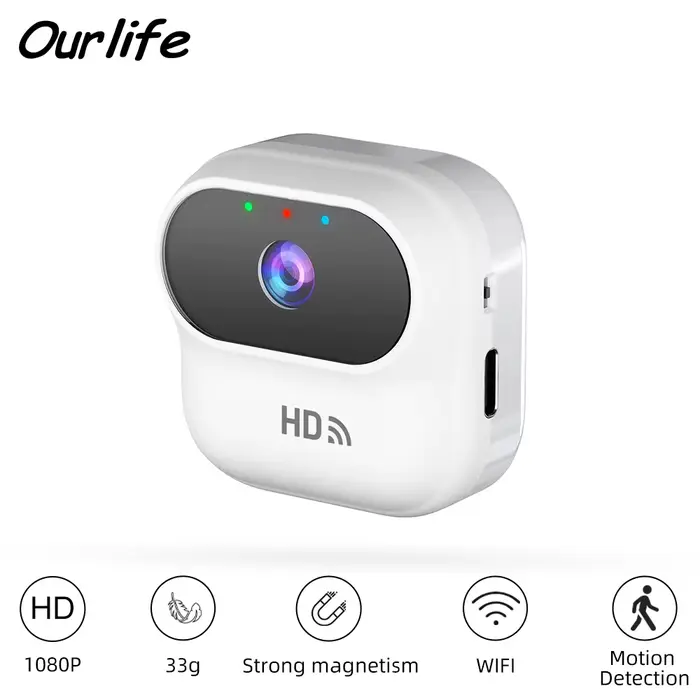Ourlife A800 Mini caméra 1080P WiFi