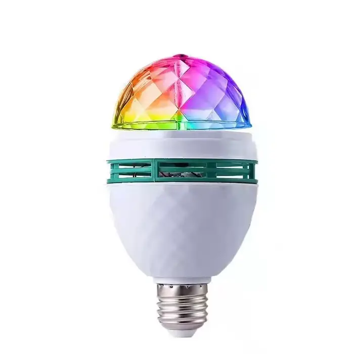 Multicolore effet de scène éclairage atmosphère rotative E27 ampoule automatique Disco KTV DJ boule 