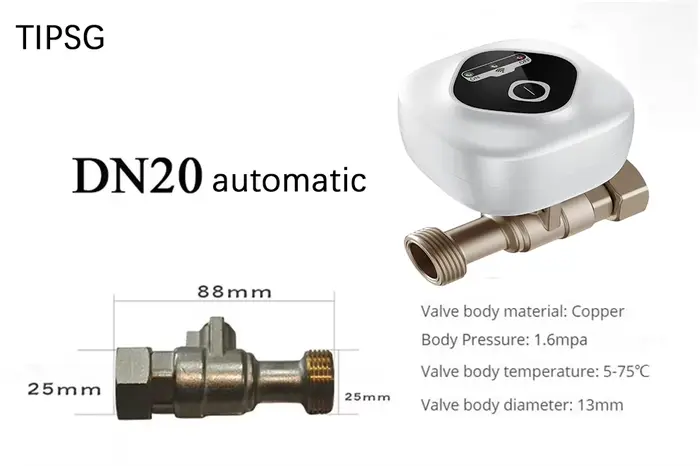 Vanne intelligente pour eau et gaz, commande vocale à distance via application, alarme automatique d