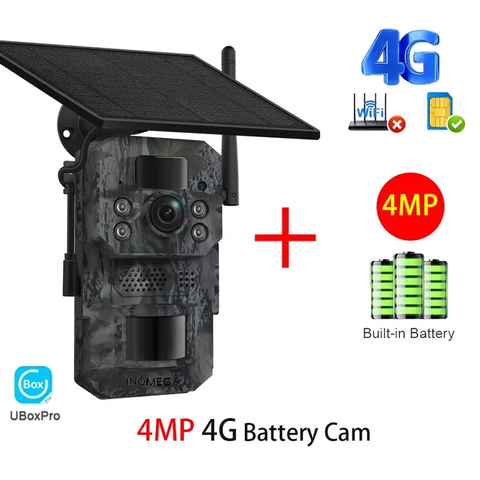 Caméra de surveillance 4G HD, vidéo 12MP, images PIR, déclenchement ultra-rapide, vision nocturne, c