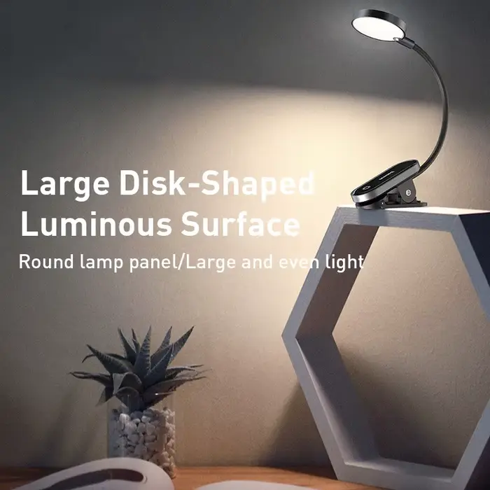 Baseus LED pince lampe de Table réglable en continu sans fil lampe de bureau tactile USB Rechargeabl