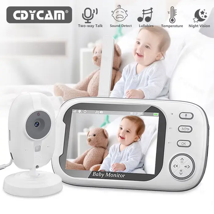 Cdycam nouveau 3.5 pouces sans fil vidéo bébé moniteur Vision nocturne surveillance de la température 2 voies Audio