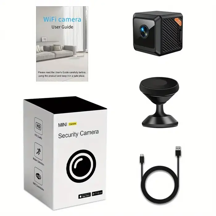 W02 1080P mini protection de sécurité maison vision nocturne surveillance camping en plein air WIFI 