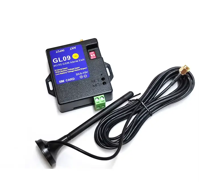 Système d'alarme GSM 2G 3G 4G GL09 8 canaux, unité d'alarme intelligente alimentée par batterie, séc