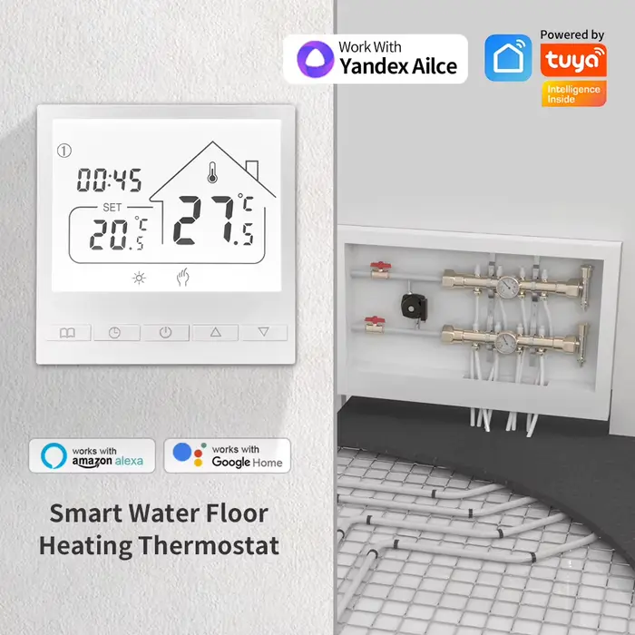 Thermostat intelligent WiFi pour chauffage au sol (eau/électricité) et chaudière à gaz, contrôle de 