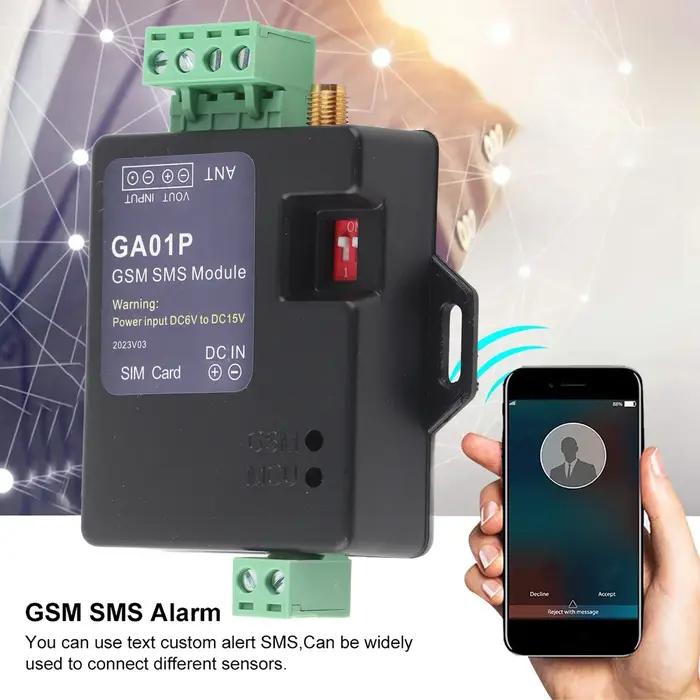 GA01P GSM Mini alerte de panne de courant à distance intelligente appel SMS alarme sécurité