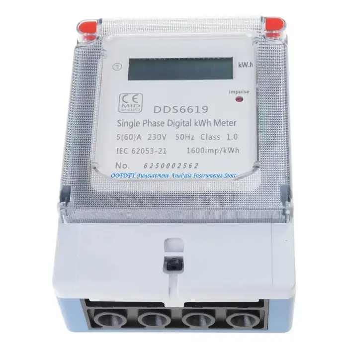 Compteur électrique domestique 367D, compteur kWh numérique LCD pour précis l'énergie, Installation 