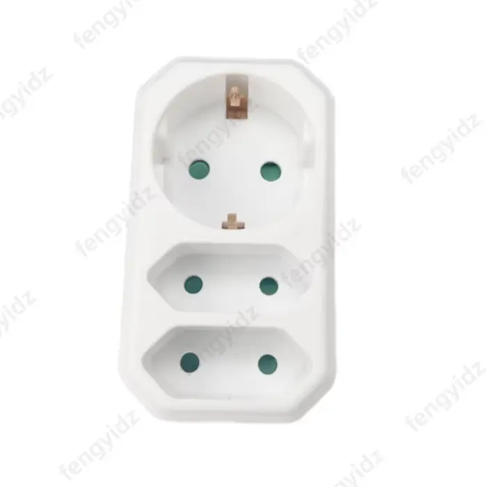 Prise murale Standard allemande, 3 sorties, 16a, 250V, 1 à 3 voies, adaptateur Triple, 3500w