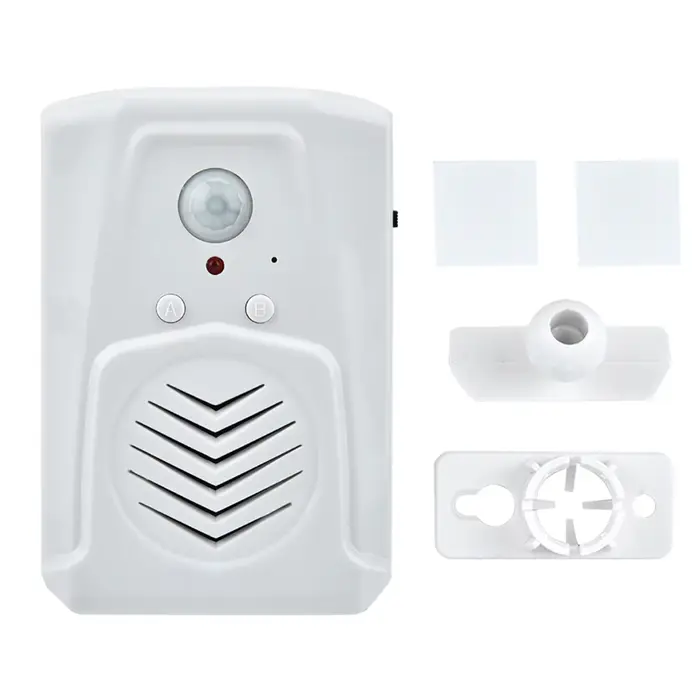 Sonnette à induction infrarouge avec capteur de mouvement, alarme, lecteur audio MP3, USB, batterie,