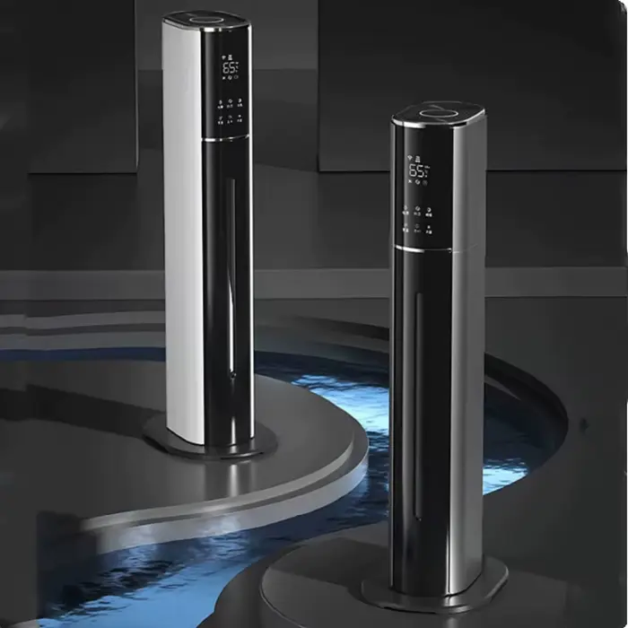 Humidificateur d'air domestique silencieux pour femmes enceintes, climatisation intérieure, grand volume, chambre à coucher, brouillard sur pied, synchronisation mobile, grande capacité d'humidification