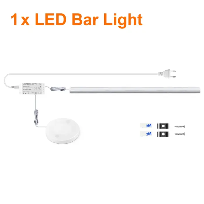 Capteur tactile de mouvement LED lumières sans fil lumière pénétrable bois aluminium barre lumineuse