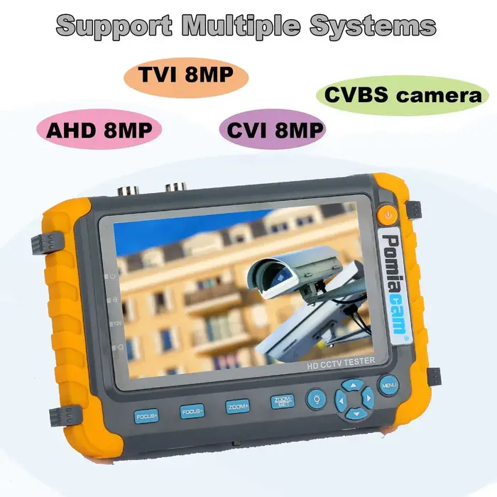 Testeur de Vidéo Surveillance IV8W 5 Pouces Caméra de Sécurité Supportant AHD 8MP TVI 8MP CVI 8MP Occasions Spéciales Installation Maintenance