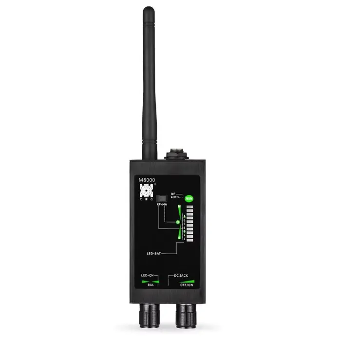 Détecteur de Bug RF M8000 et détecteur de caméra X GPS, détecteur de Scanner de caméra, lentille Ant