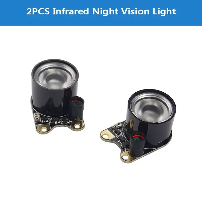 Caméra de Vision nocturne Raspberry Pi avec 2 lumières infrarouges 5MP OV5647 Webcam 75 175 caméra I
