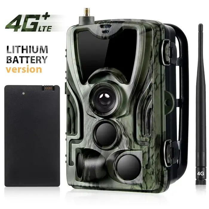 Caméra de chasse sans fil 4K 30MP avec diffusion en direct, service cloud et batterie au lithium 500
