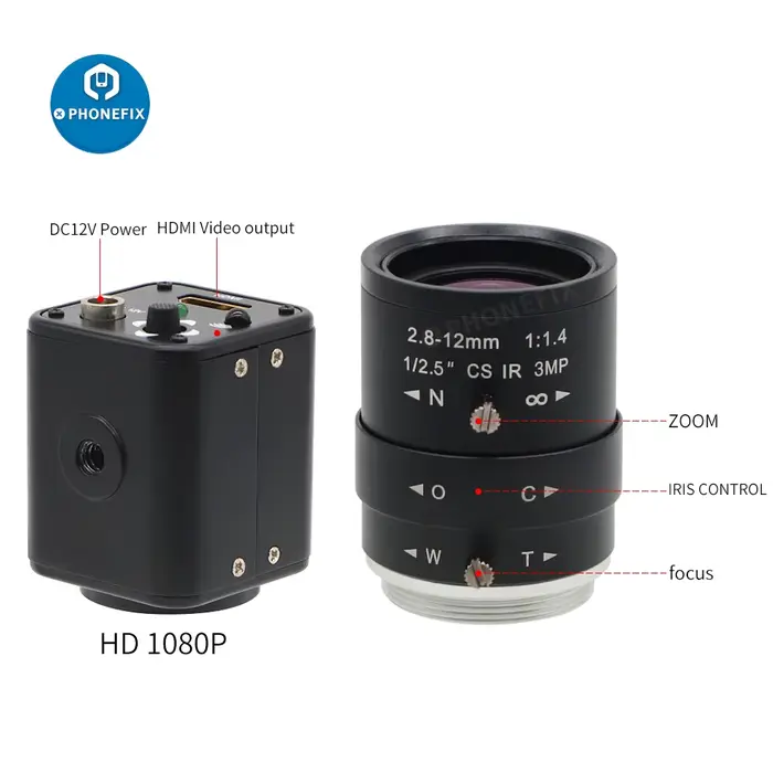 Caméra IP de vidéosurveillance de sécurité 2mp, enregistrement vidéo HD 1080p avec objectif de Zoom 